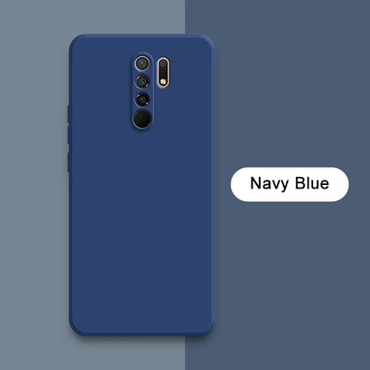 Original Square Liquid Silicone Case for Xiaomi Redmi 9 9A 9i 9T Power Camera Protective Cute Phone Back Cover Redmi9 T Fundas