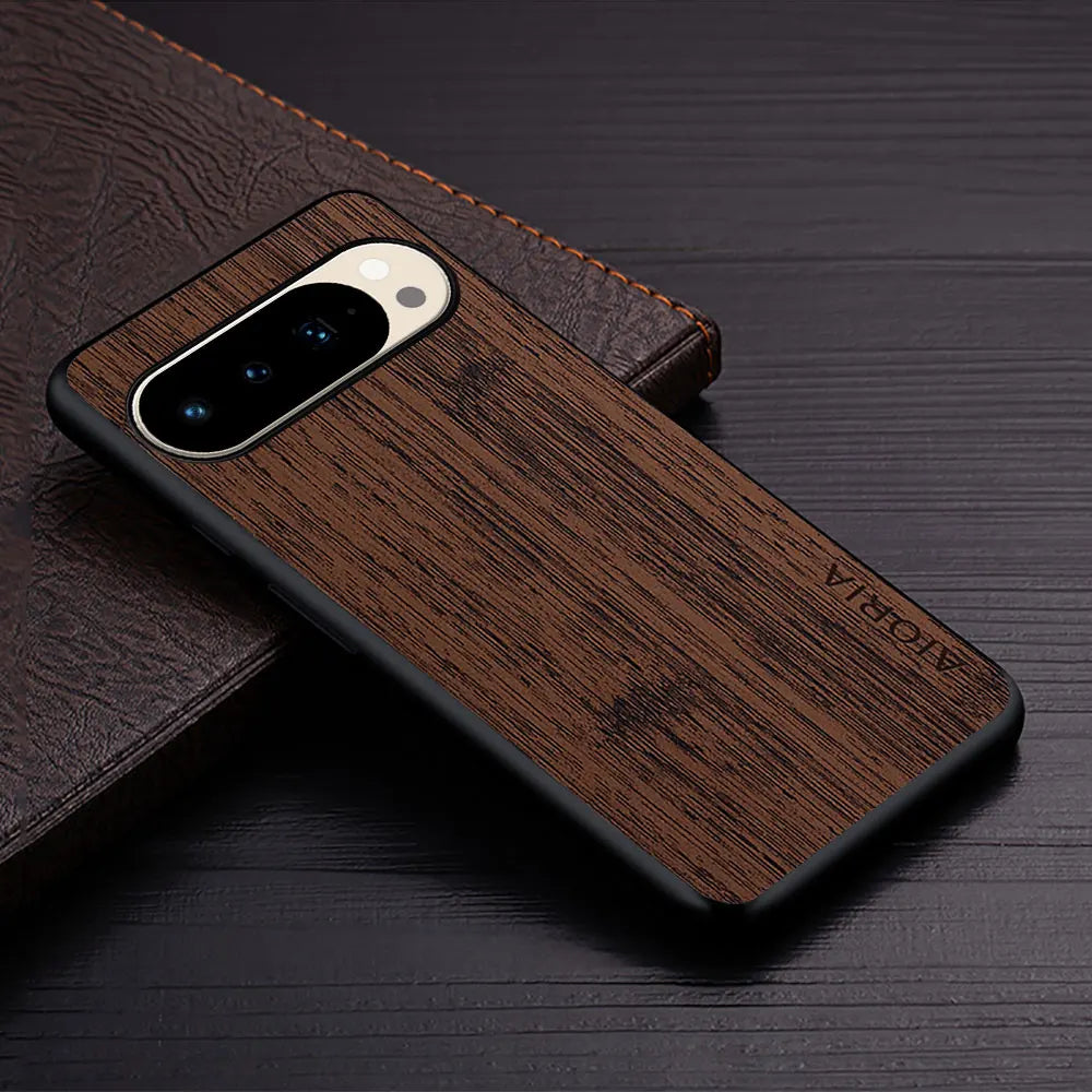 Case for Google Pixel 10 Pro XL Fold Bamboo Wood Pattern Leather Phone Cover Coque Funda for Google Pixel 10 Pro XL Case Capa