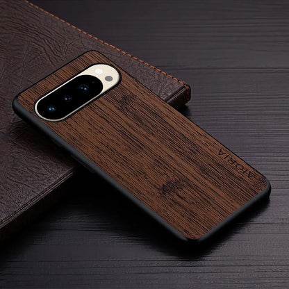 Case for Google Pixel 10 Pro XL Fold Bamboo Wood Pattern Leather Phone Cover Coque Funda for Google Pixel 10 Pro XL Case Capa