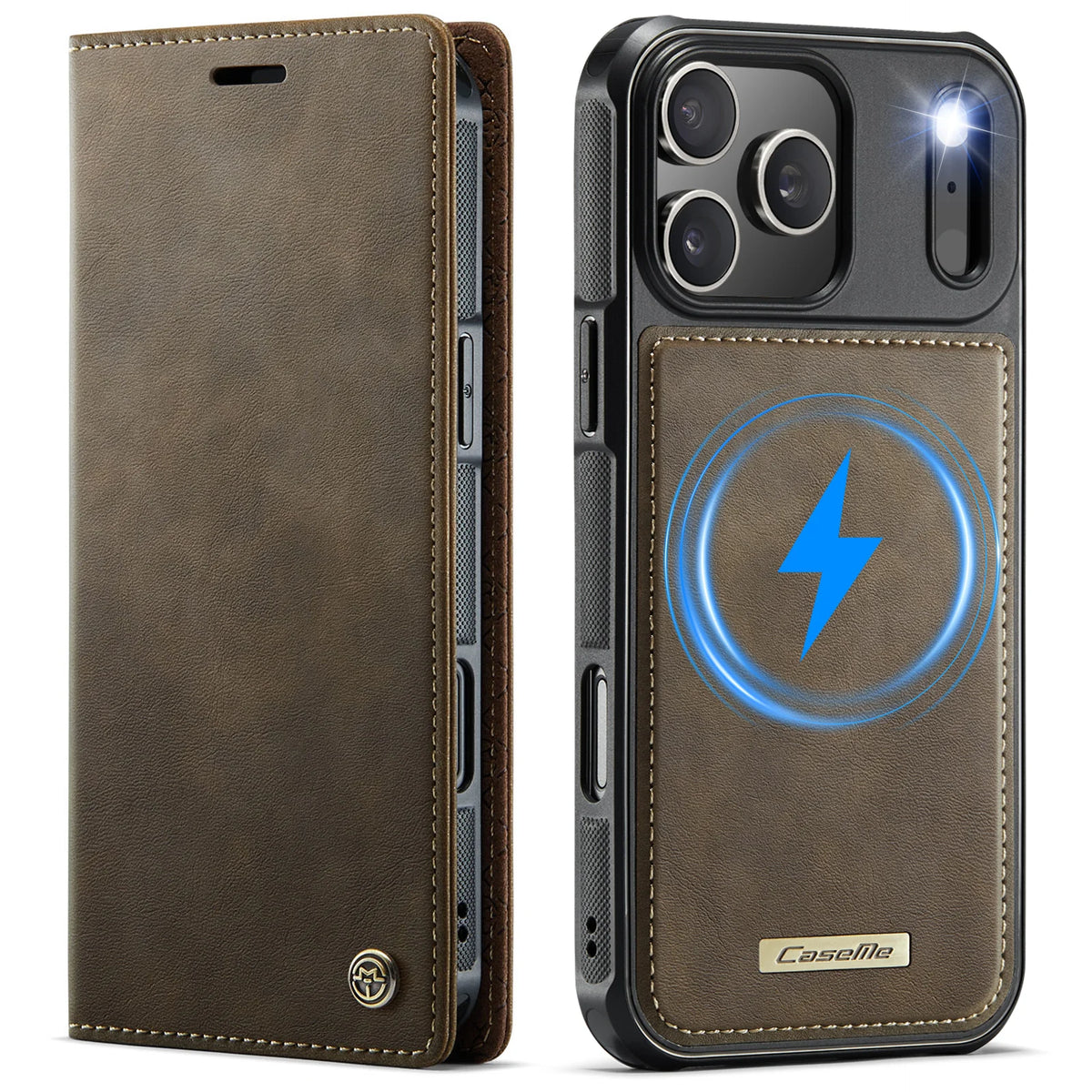 High Quality 2-in-1 Detachable Wallet Leather Magsafe Case For iPhone 17 Air 16 15 14 Plus 13 12 11 Pro Max Luxury Magnetic Flip