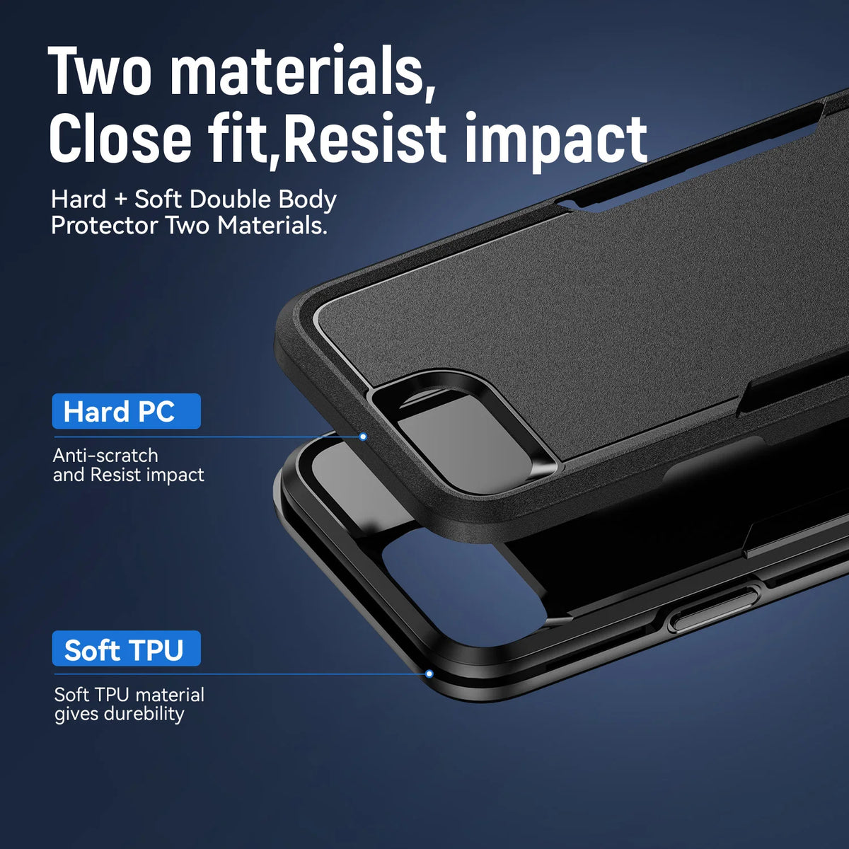 Dual Layer Hard Strong Case for Iphone 17E 16e 17 E Pro Max 16 Plus 13 12 14 15 16 Pro Max 17 Air Iphone16e Iphone17 Phone Cover