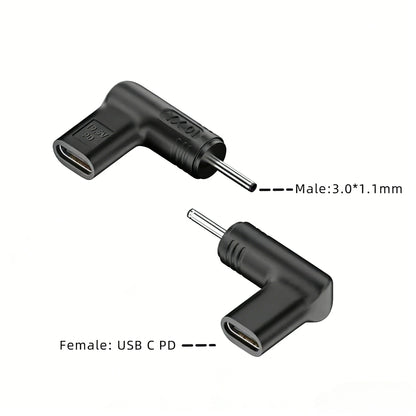 PD 100W Type C to Universal Laptop Charger Converter for Asus Lenovo Hp Dell Acer Samsung USB C Fast Charger Adapter Connector