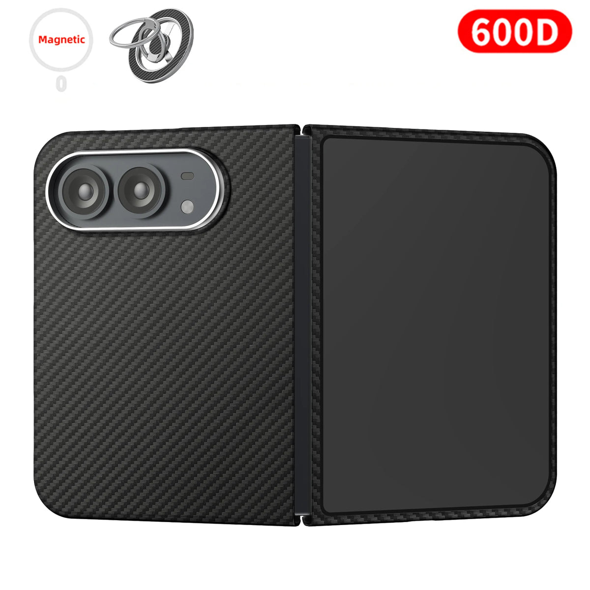 Suitable for iphone duo case,carbon fiber Kevlar aramid fiber hard shell,lightweight magnetic Slim light black cover premium