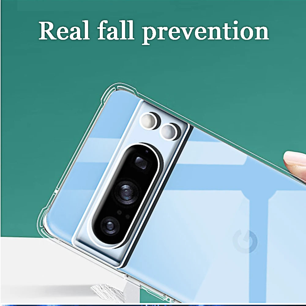 Shockproof Phone Case for Google 8 Pro 7a 6 7 Pro 6a Transparent Clear Silicone Soft TPU for Google Pixel 7 6 8 A Back Cover