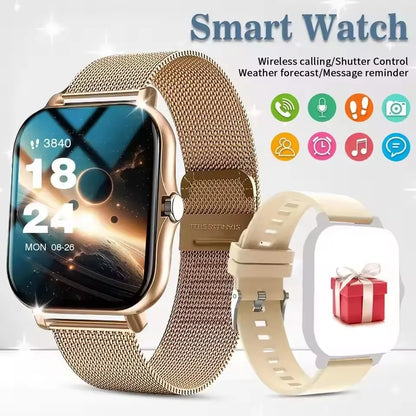 2026 New Smart Watch Bluetooth Call Fitness Tracker Heart Rate Sleep Record Outdoor Sport Watch for Android/IOS Men Women HT30