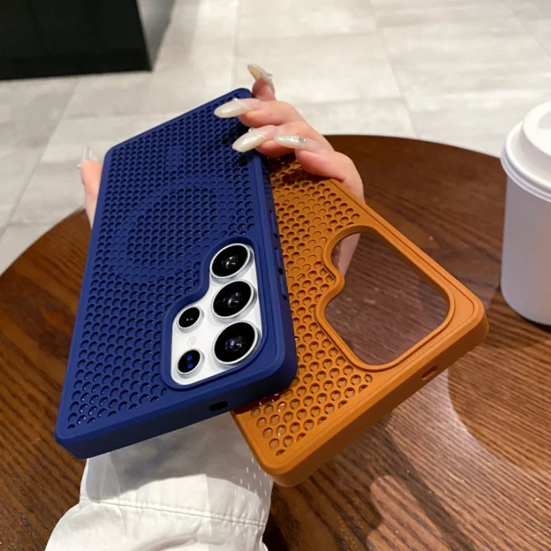 Magnetic For Magsafe Cooling Breathable Case For Samsung S26 S25 S24 S23 Ultra S22 Plus FE Shockproof Heat Dissipation Cover