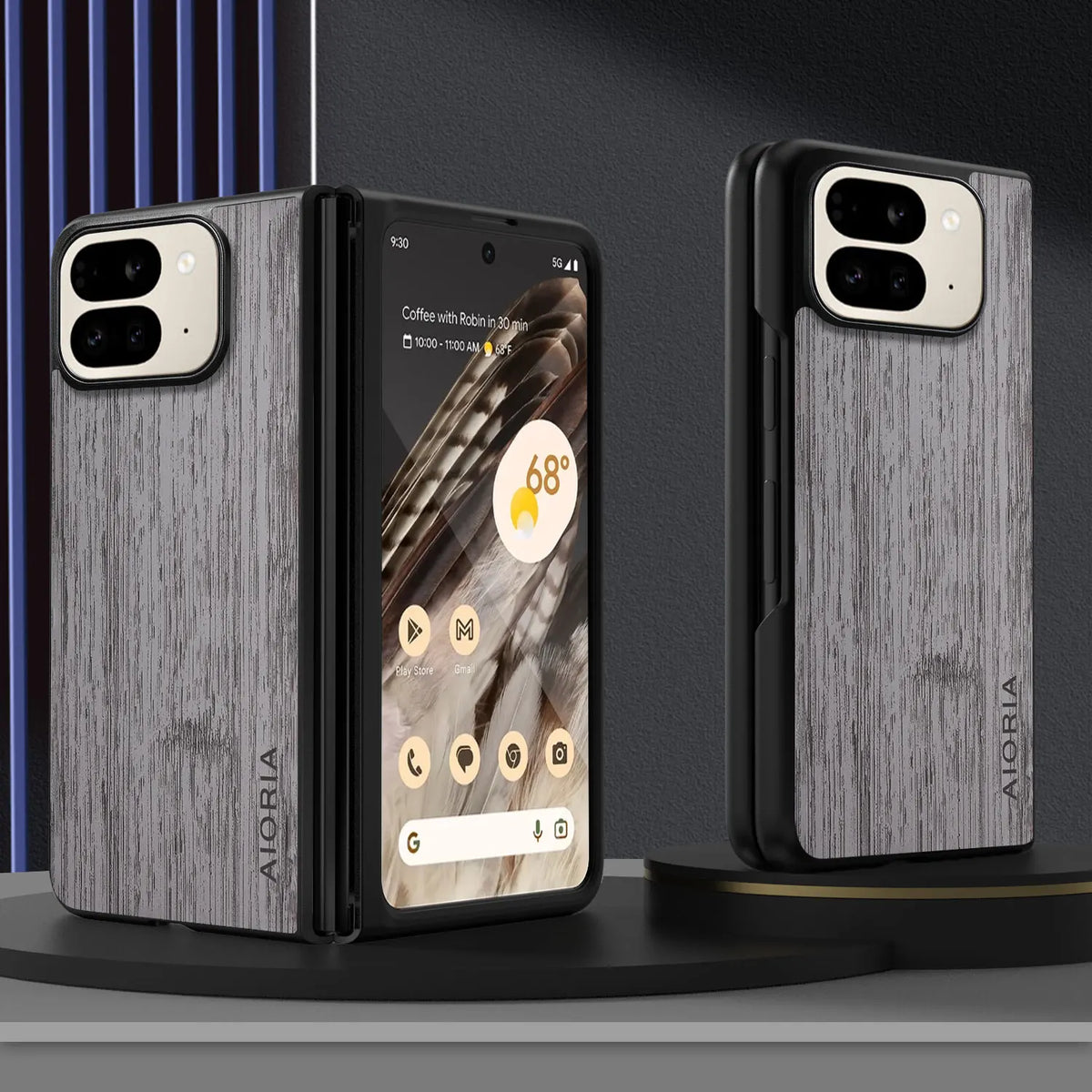 Case for Google Pixel 10 9 Pro Fold Straight Wood Grain PU Leather phone cover for Google pixel 10 Pro Fold case capa