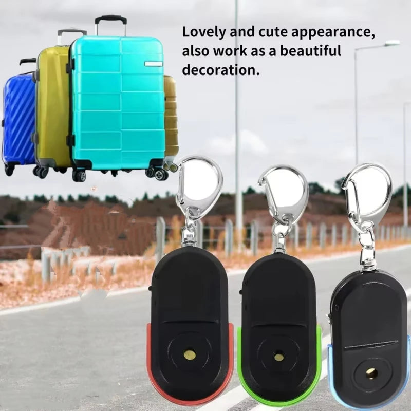 Smart Anti-Lost Key Locator Finder Tracker LED Whistle Key Finder Flashing Beeping Sound Alarm With Keychain Whistle
