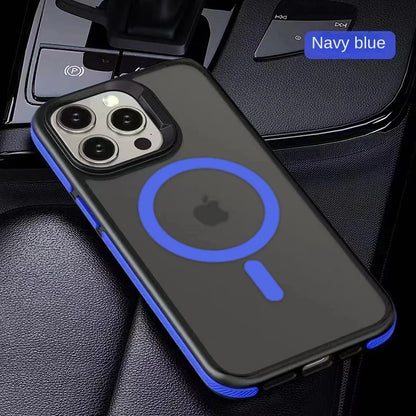 Magnetic Luxury Matte Translucent Armor Shockproof Case For iPhone 16 15 14 13 12 11 Pro Max for Magsafe Wireless Charge Cover