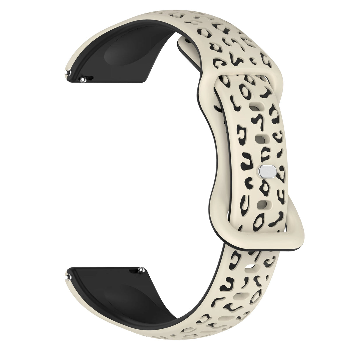 Silicone Leopard Engraved Watch Band, Soft Breathable Sport Strap, 16/18/20/22MM Compatible with Amazfit GTR, Huawei, Xiaomi