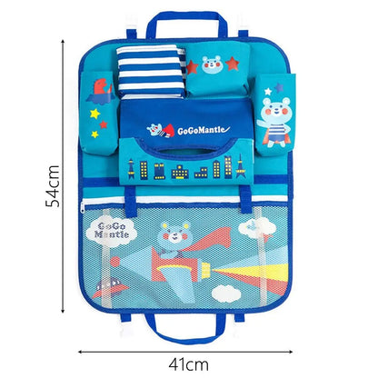 1Pcs New Large Capacity Car Seat Back Storage Bag Cartoon Multi-functional Seat Organizer Seat Hanging Bag Baby Kids Toys