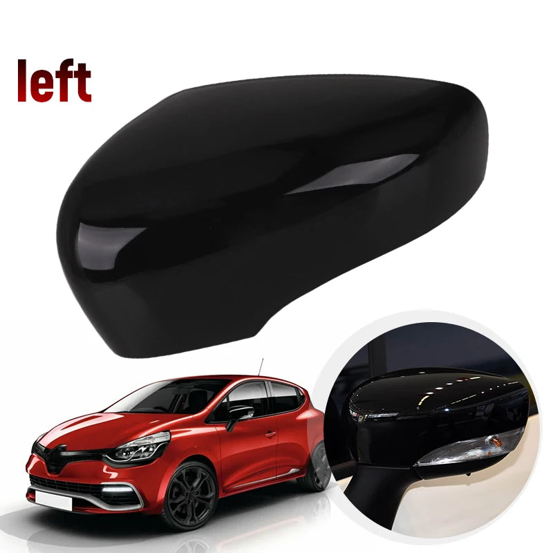 Glossy Black/White Car Side Door Rearview Mirror Cover Cap For Renault Clio 4 Mk4 / Zoe / Captur 2012-2019 Door Wing Mirror Case