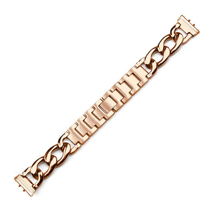Thin Stainless Steel Strap for Samsung Galaxy Fit3 Single Row Fashion Denim Chain Bracelet Metal Chain Strap for Women
