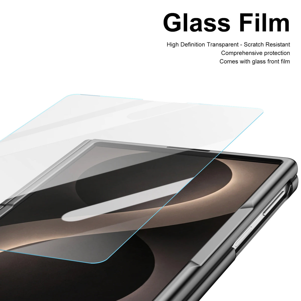 Leather Skin Tempered Glass Hinge Case for Samsung Galaxy Z Fold 8 7 6 5 4 3 Fold8 Ultra Fold7 Fold6 Fold5 Fold4 Fold3 Cover
