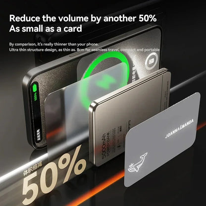 Lenovo Magnetic Power Bank 500000mAh Wireless Super Fast Charging External Battery for Magsafe Powerbank for iPhone 17/16/15/14