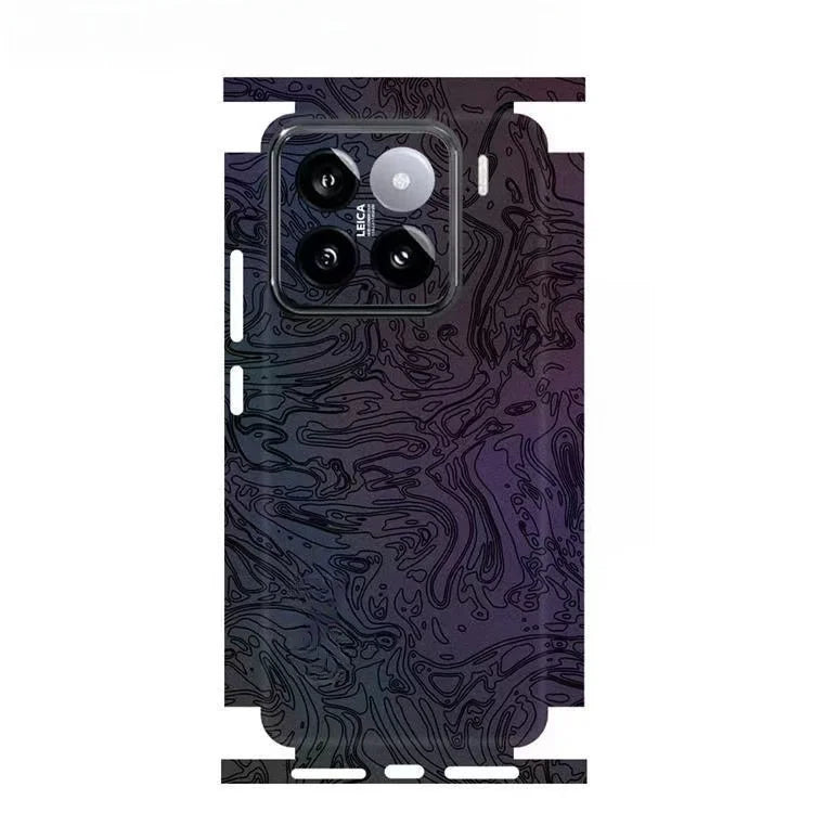 Plain Color Pattern Matte Film Skin Phone Back+Sides Sticker For XIAOMI 15 14 13 Ultra 14 Pro Redmi Note 13 12 Full CoverWrap