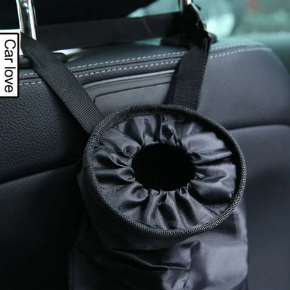 Foldable Car-Mounted Trash Can Multi-Functional Hanging Storage Bucket for Easy Car Access with Garbage Bag Included