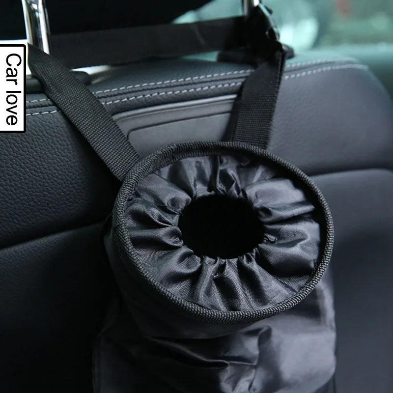 Foldable Car-Mounted Trash Can Multi-Functional Hanging Storage Bucket for Easy Car Access with Garbage Bag Included