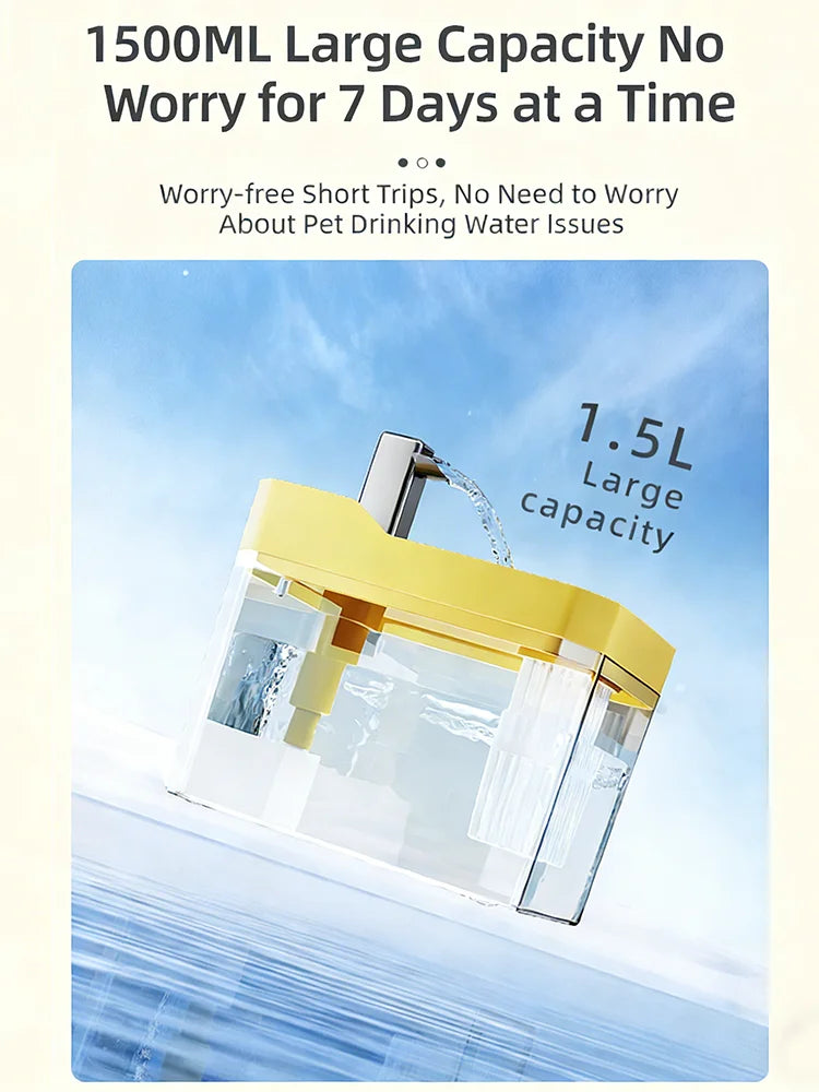 Automatic Filtered Circulating Pet Water Dispenser Large Capacity Cat Drinking Fountain Electric Cat Water Feeder Pet Water Bowl