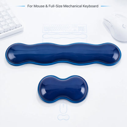 Cute Cloud Ergonomic Wrist Rest Silicone TPU Keyboard Mouse Pad Pressure Relief Comfort for Office Gaming Laptop Desktop Gift