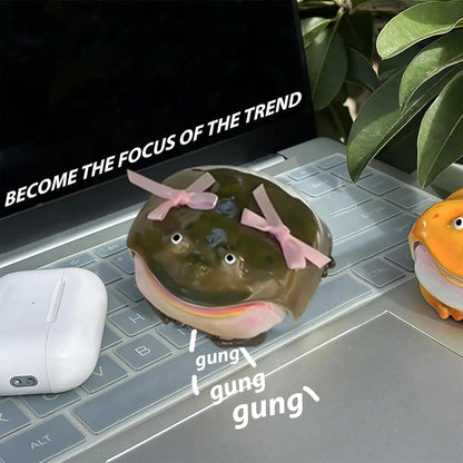 Drop-Proof Shockproof Earbuds Cover, Unique Frog Design Hard Shell Case for 2.3 Wireless Earphones, Full Protection Scratchproof Housing