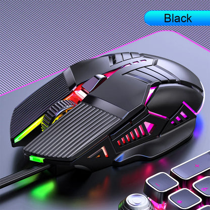 3200DPI Ergonomic Wired Gaming Mouse USB Computer Mouse Gaming RGB Backlit Gamer Mouse 6 Button LED Silent Mice for PC Laptop