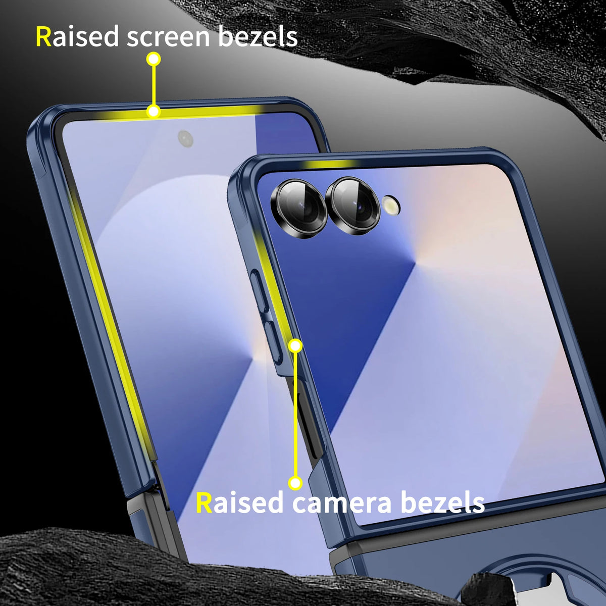 For Samsung Galaxy Z Flip 7 6 Magnetic Rotating Bracket Phone Case For Samsung Z Fold 6 7 Sliding Window Anti Fall Phone Case