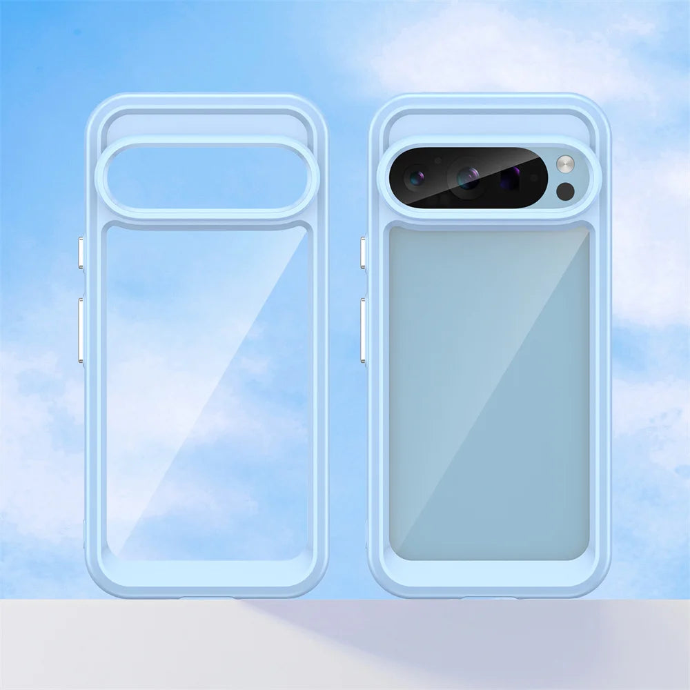 Fashion Transparent Acrylic Case For Google Pixel 9 8 7 Pro 8 10A Colorful Hard Clear Shockproof Thin Cover For Pixel 10 Pro XL