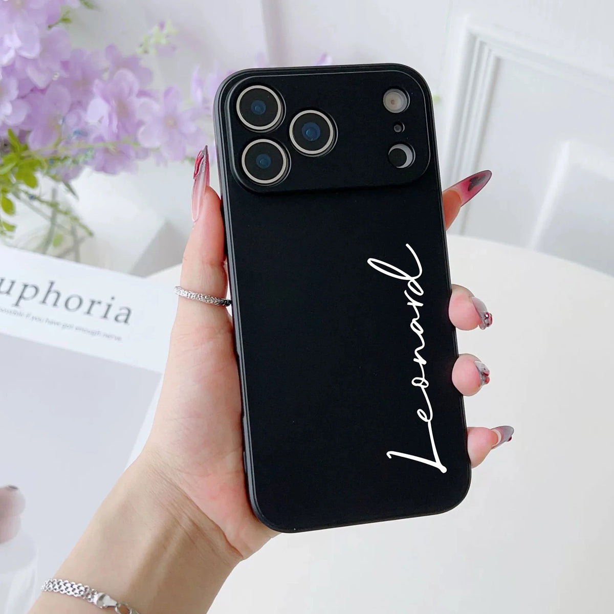 Personalized Custom Letters Name Colorful Soft Liquid Silica Gel Phone Case For iPhone 11 12 13 14 15 16 17 18 Pro Max 17Air