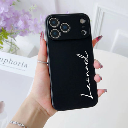 Personalized Custom Letters Name Colorful Soft Liquid Silica Gel Phone Case For iPhone 11 12 13 14 15 16 17 18 Pro Max 17Air