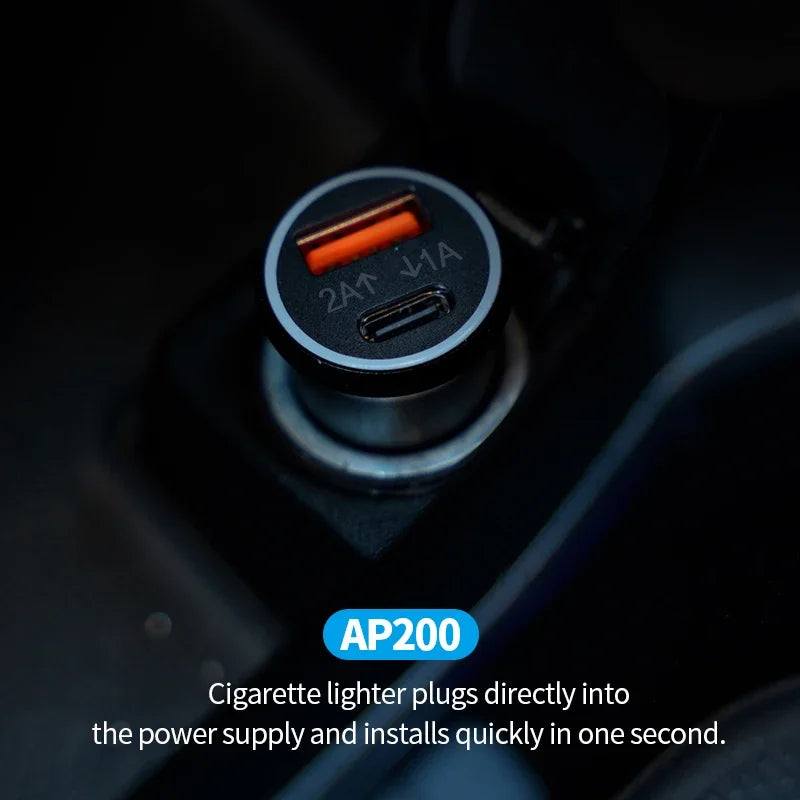 Universal Mini GPS Locator Track Car Charger Cigarette Lighter USB Type-C Adapter Hidden Use For iPhone IOS Apple Find My APP
