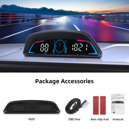 B3 Head Up Display OBD2 GPS Digtial HUD Car Gauge Speedometer Tachometer Water Temp Fuel Consumption Voltage Car Electronic
