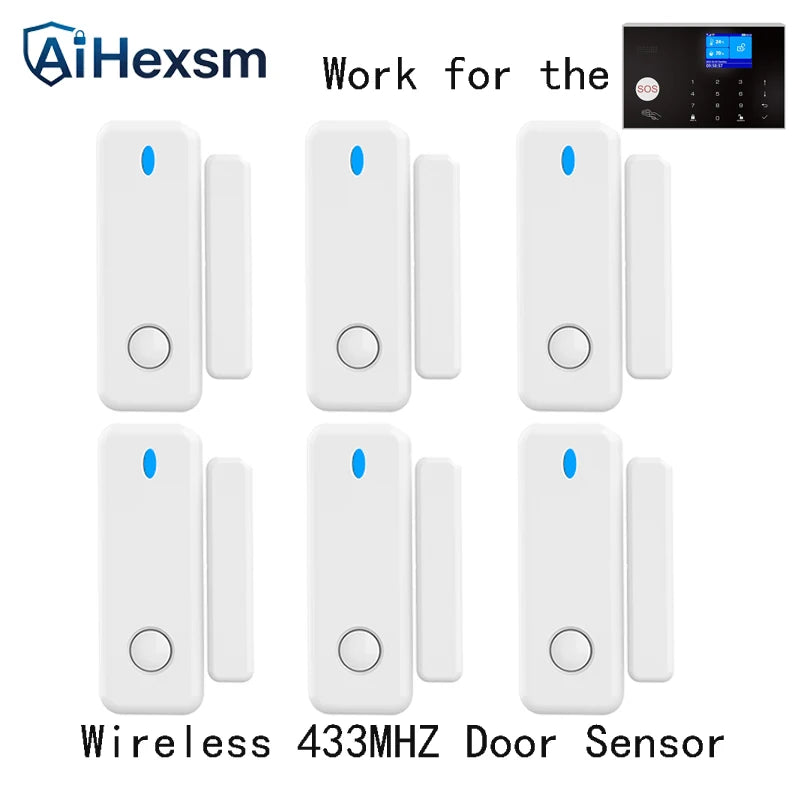 Door Sensor 433MHz Wireless Smart Alarm Security System Switch Signal Window Door Connect to GSM WIFI G30 G12 PG103 Alarm Host