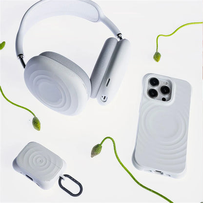 Ripple Liquid Silicone Case For AirPods Pro 3 2 AirPods4 Multi Color Wireless Bluetooth Earbuds Simple Protective Cover