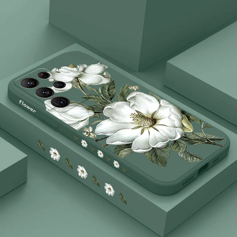 Wild Flowers Phone Case For Samsung Galaxy S25 S24 S23 S22 S21 S20 Ultra Plus FE S10 S9 S10E Note 20 ultra 10 9 Plus Cover