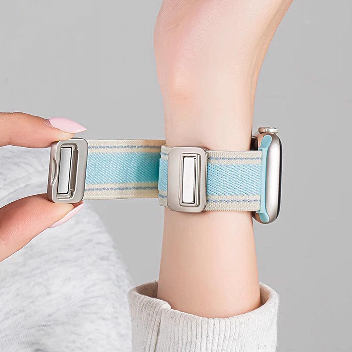 Braided Magnetic Strap for Apple Watch S10 9 8 7 6 SE Color Nylon Watch Accessories Band for Iwatch 38 40 41 42 44mm 45 46 49mm