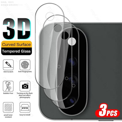 3Pcs 3D Clear Curved Camera Lens Protector Tempered Glass Film for Google Pixel11 Pixel 11 Pro XL ProXL 11ProXL Pixel11ProXL 5G
