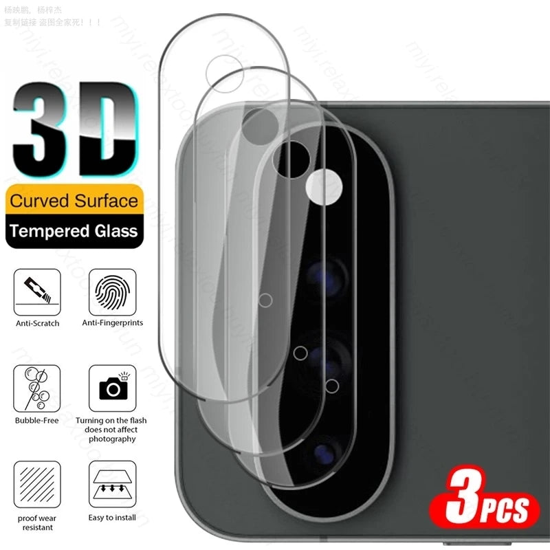 3-1Pcs 3D Clear Tempered Glass Curved Camera Protector for Google Pixel 11 Pro XL 5G Moblie Phone Lens Film Pixel11 Pixle 11Pro