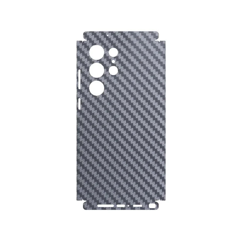 3D Carbon Fiber Skin Grain Full Body Phone Sticker For SAMSUNG GALAXY S25 S24 + S23 Ultra S23 Plus S22 A55 Back +Sides Wrap Film