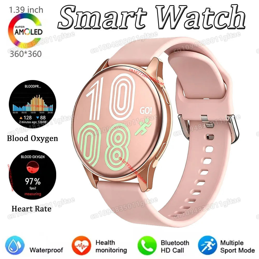 2026 New Women SmartWatch Bluetooth Call Lady Watch Sport Waterproof Heart Rate Sleep Smart Watch For Women Present Gift PKHT30