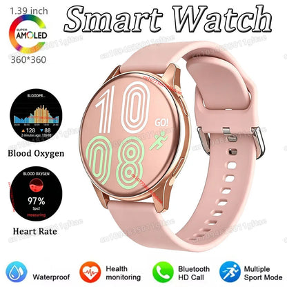 2026 New Women SmartWatch Bluetooth Call Lady Watch Sport Waterproof Heart Rate Sleep Smart Watch For Women Present Gift PKHT30