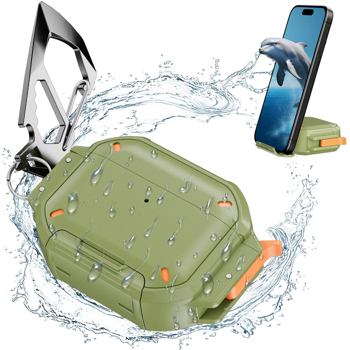 2026 for AirPod 5  Waterproof Case with Lock Sturdy Rugged Case Shockproof Headphone Case for AirPods Pro 3/4/5 Earbuds Cases