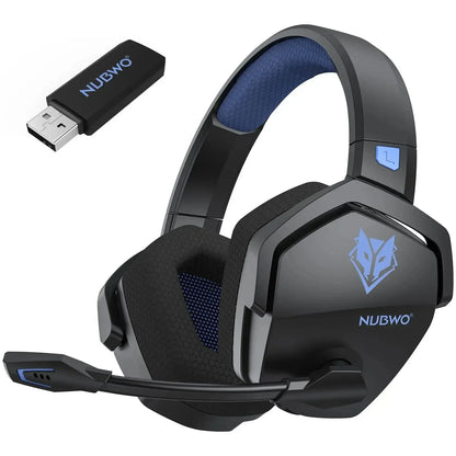 NUBWO G06 Dual Wireless Gaming Headphones 2.4GHz Bluetooth 5.3 Headsets Gamer with Microphone for PS5, PS4, PC, Mobile, Switch