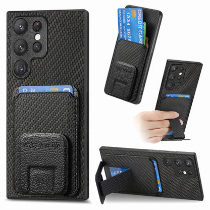 Foldable Kickstand Cards Solt Wallet Case For Samsung Galaxy S24 Ultra S23 S22 Plus S21 FE A14 A24 A34 A54 A15 A05 A55 A35 Bag