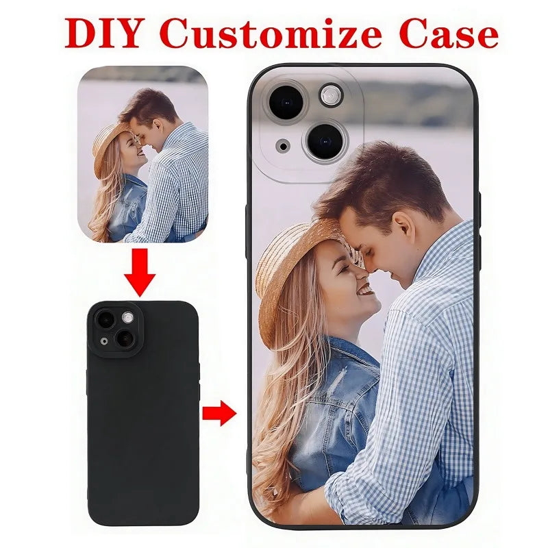 Custom Matte Case for iPhone 17 16 15 14 13 12 11 Pro Max SE XS XR 15 7 Plus 16E DIY Personalized Photo Picture Soft Cover Funda