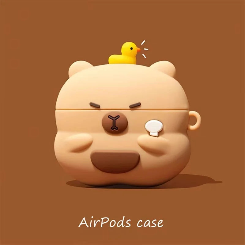 3D Silicone Earphone Case for Airpods 4 2024 Cute Cartoon Headphone Charging Box Cover for Airpods Pro 2 Case for Airpods 1 2 3