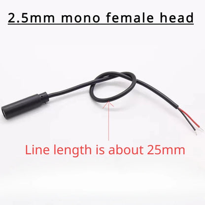2.5mm 3.5mm 1/8'' Mono/Stereo Male Plug Female Jack Connector 2/3/4 Pole Pin AUX Extension Wire DIY Audio Headphone Repair Cable