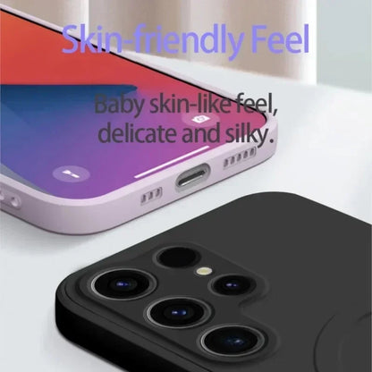 Original Liquid Silicone Magnetic Wireless Charge Case For Samsung Galaxy S26 S25 S24 S23 S22 Ultra For Magsafe Shockproof Cover