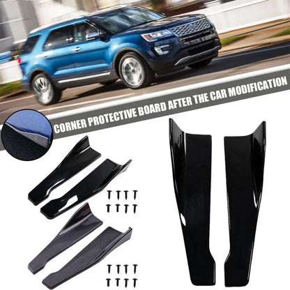 1 Pair Car Rear Corner Protection Plate Car Side Skirt Cover Car Corner Bumper Guards With Screws 48CM For Audi BMW Accessories