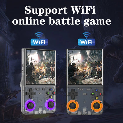 R36 Ultra Console Portable Retro Game 4‘’ IPS Screen Handheld Game Players Emulator Pocket Video Player 64G/128G